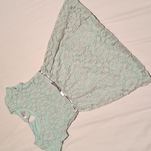 3 for $15! Mint Green with Silver thread/lace dress